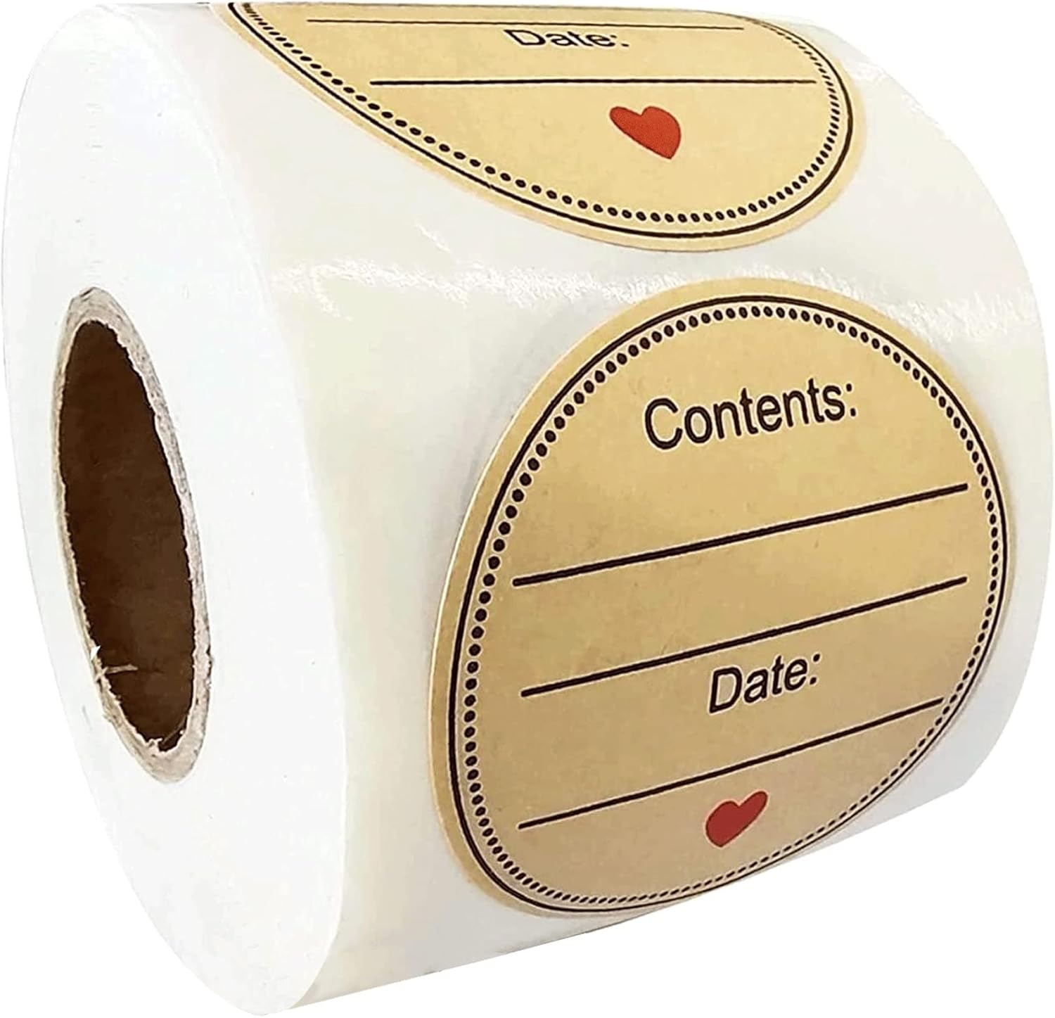 500 Pcs 2'' Kraft Round Canning Jar Stickers - Natural Brown Labels for Mason Jars, Bottles, and Crafts