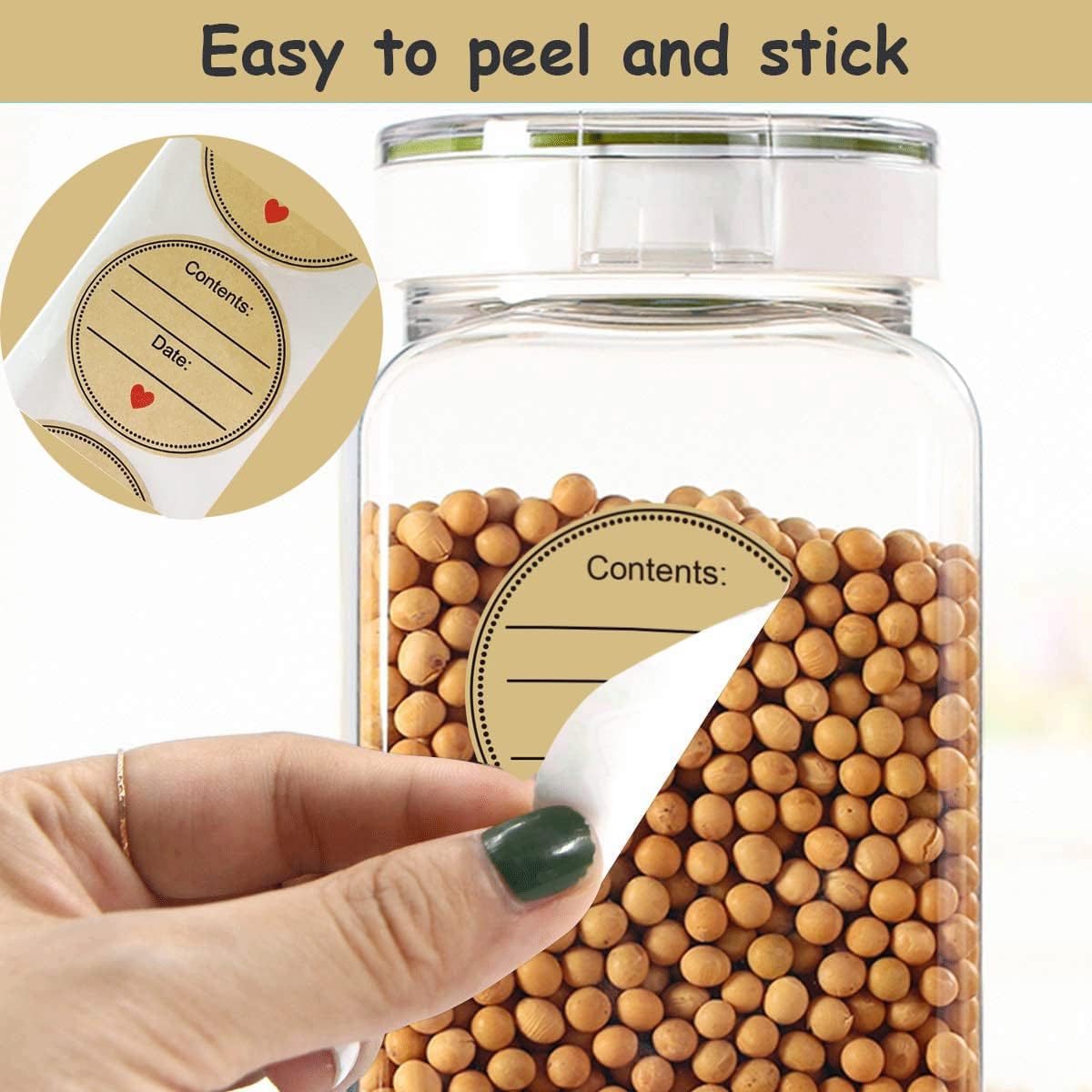 500 Pcs 2'' Kraft Round Canning Jar Stickers - Natural Brown Labels for Mason Jars, Bottles, and Crafts