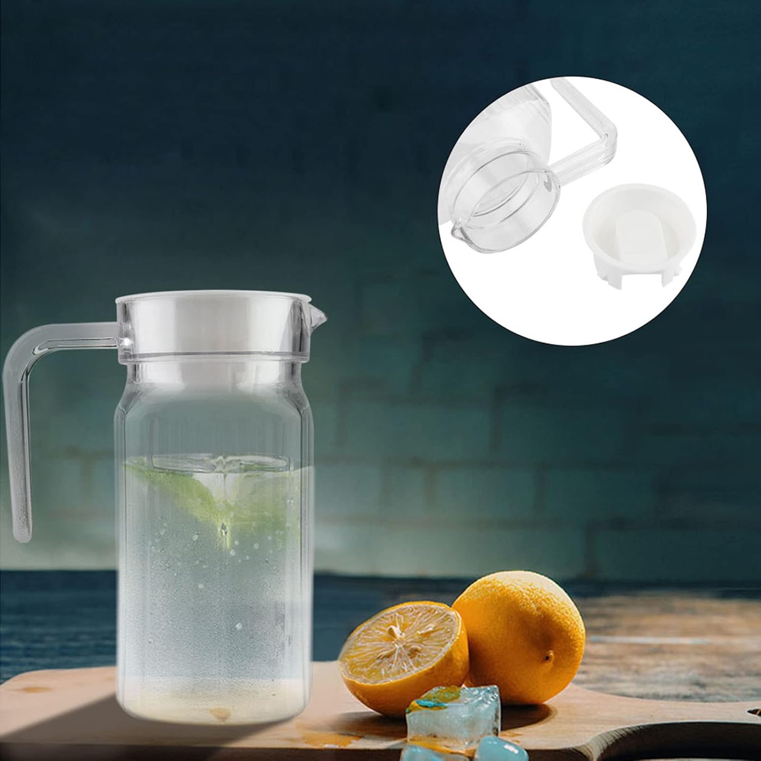 500ml Plastic Water Pitcher with Lid for Cold Beverages - Juice, Lemonade, Beer, Ice Tea - Agatige Juice Container