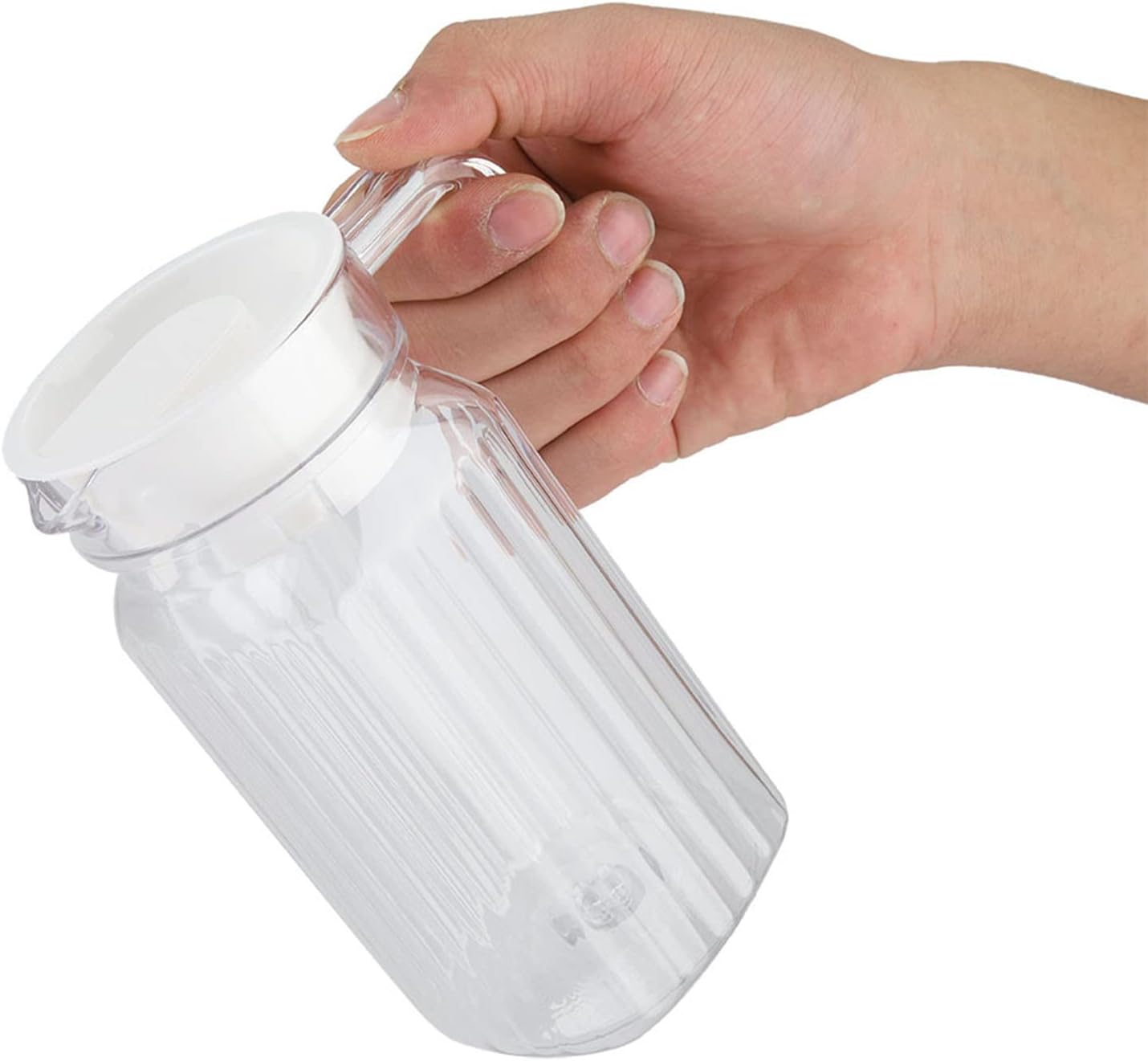 500ml Plastic Water Pitcher with Lid for Cold Beverages - Juice, Lemonade, Beer, Ice Tea - Agatige Juice Container