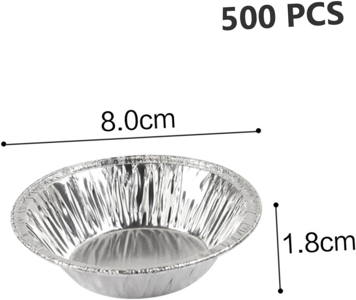 500pcs Disposable Mini Tart Pans Set for Baking Kitchen Tool Tray Aluminum Egg Tart Cases