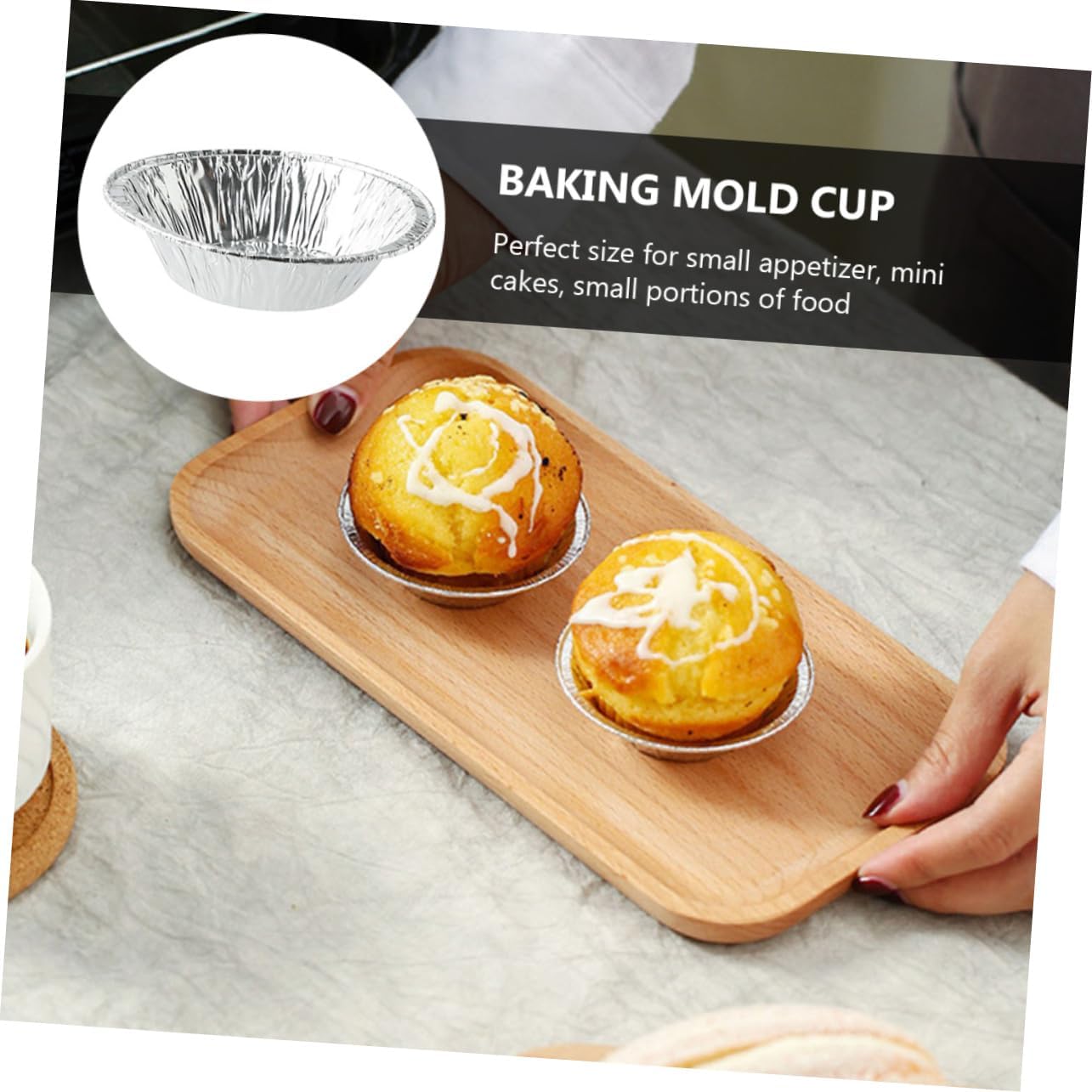 500pcs Disposable Mini Tart Pans Set for Baking Kitchen Tool Tray Aluminum Egg Tart Cases