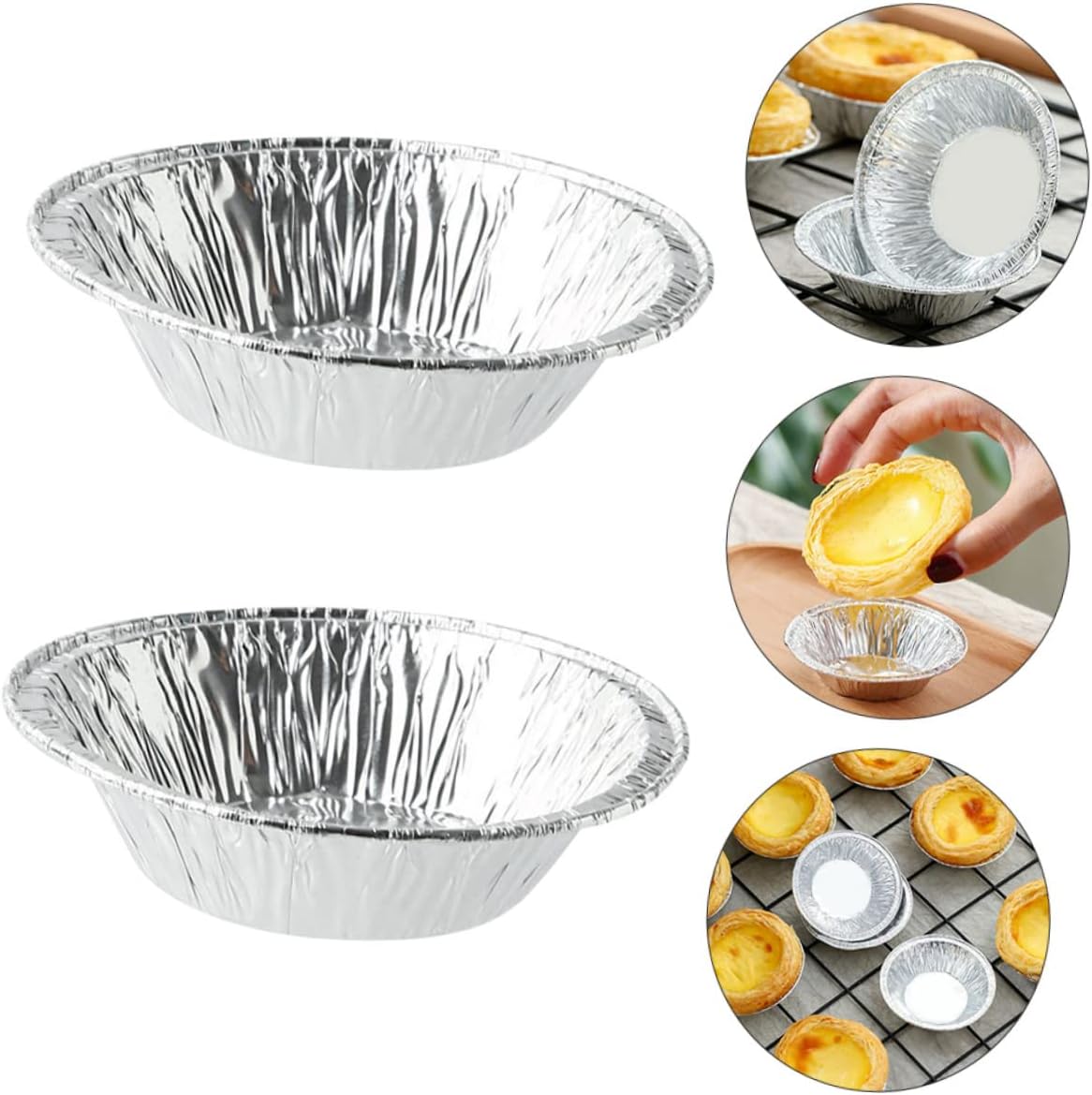 500pcs Disposable Mini Tart Pans Set for Baking Kitchen Tool Tray Aluminum Egg Tart Cases