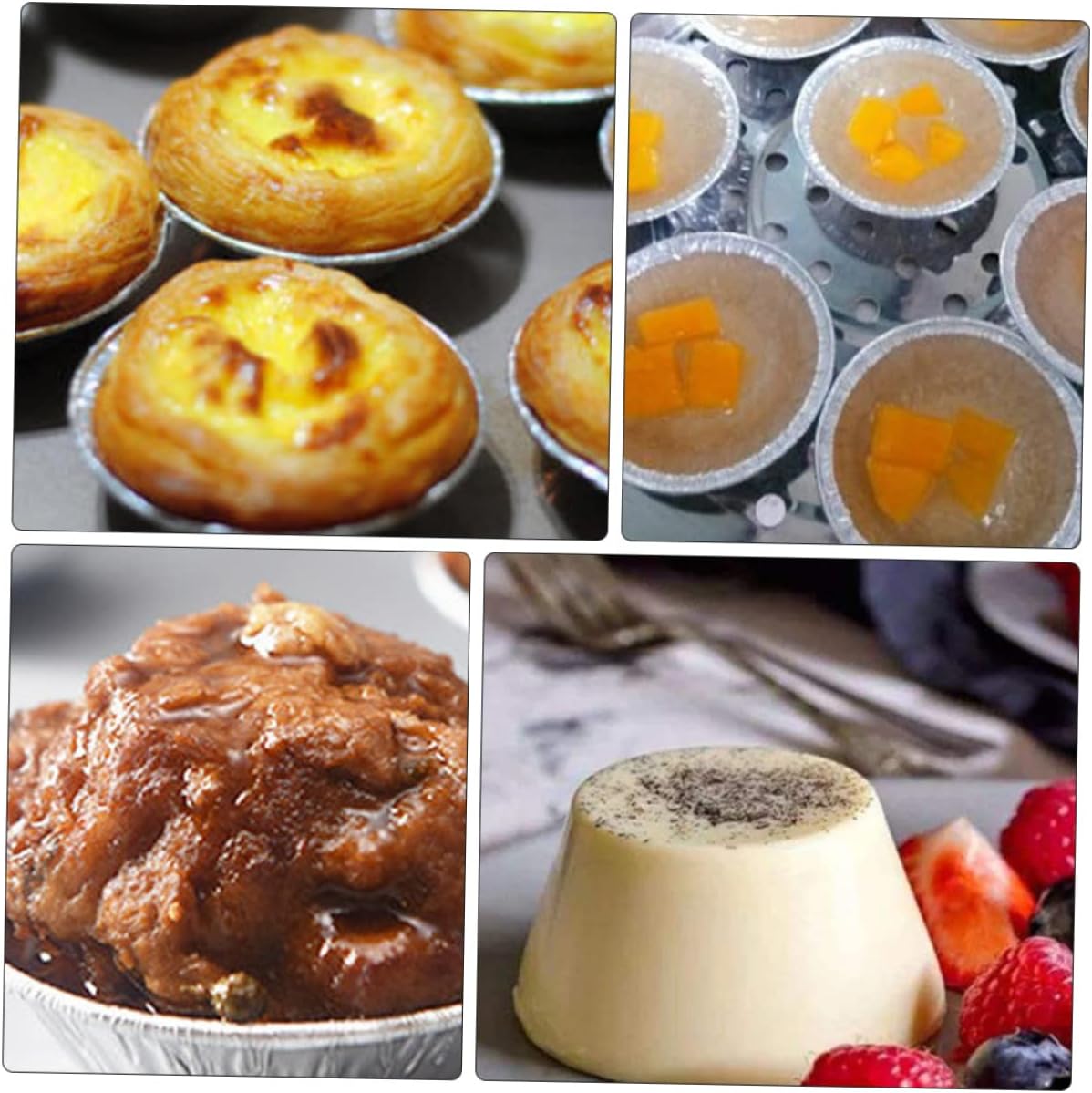 500pcs Disposable Mini Tart Pans Set for Baking Kitchen Tool Tray Aluminum Egg Tart Cases