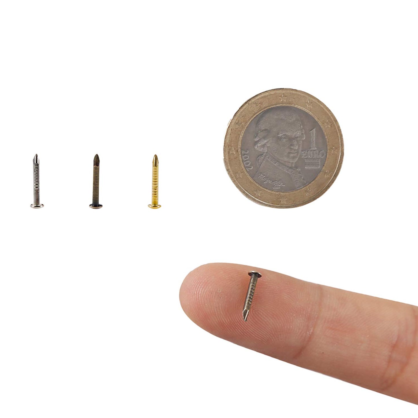 500PCS Small Round Head Mini Nails for String Art Projects - 1 X 10mm Silver Hardware Fasteners