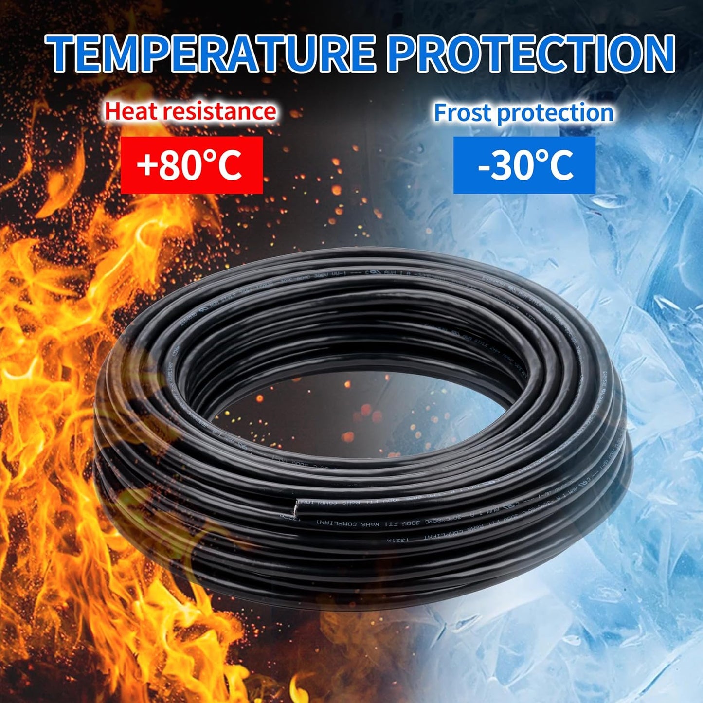 50FT Lesnlok 16 AWG 5 Conductor Stranded PVC Cord Copper Cable - Heavy Duty Pure Copper Automotive Wire - 5 Core Way Trailer Wire