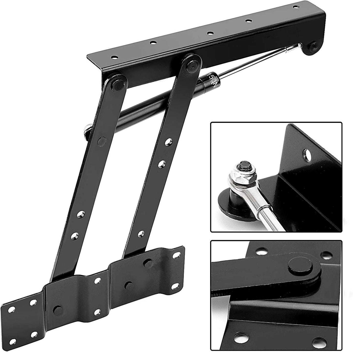 50kg Folding Lift-Up Table Hardware with Gas Hydraulic Hinge and Spring Bracket