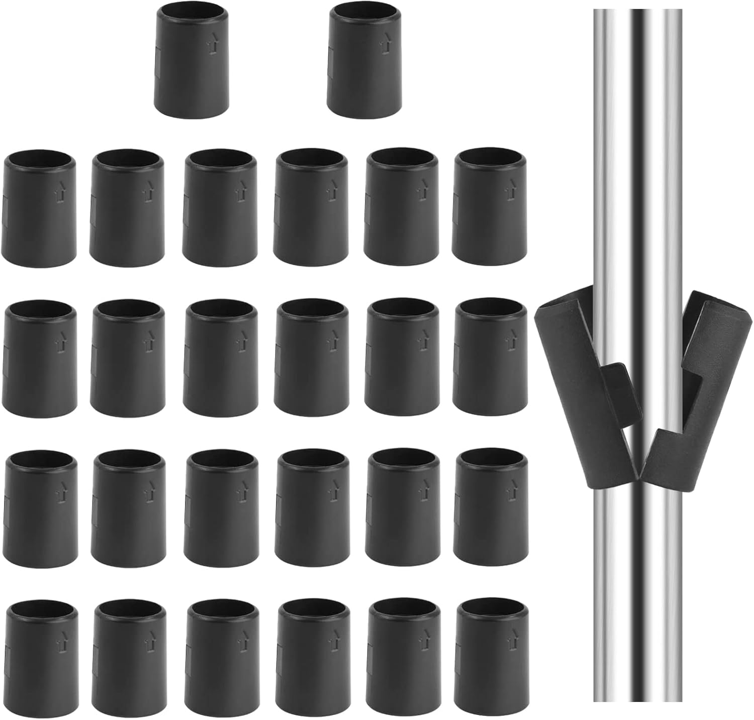 52 Pack Wire Shelving Lock Clips for 7/8" Post - 26 Pairs of Sleeves Replacements for System