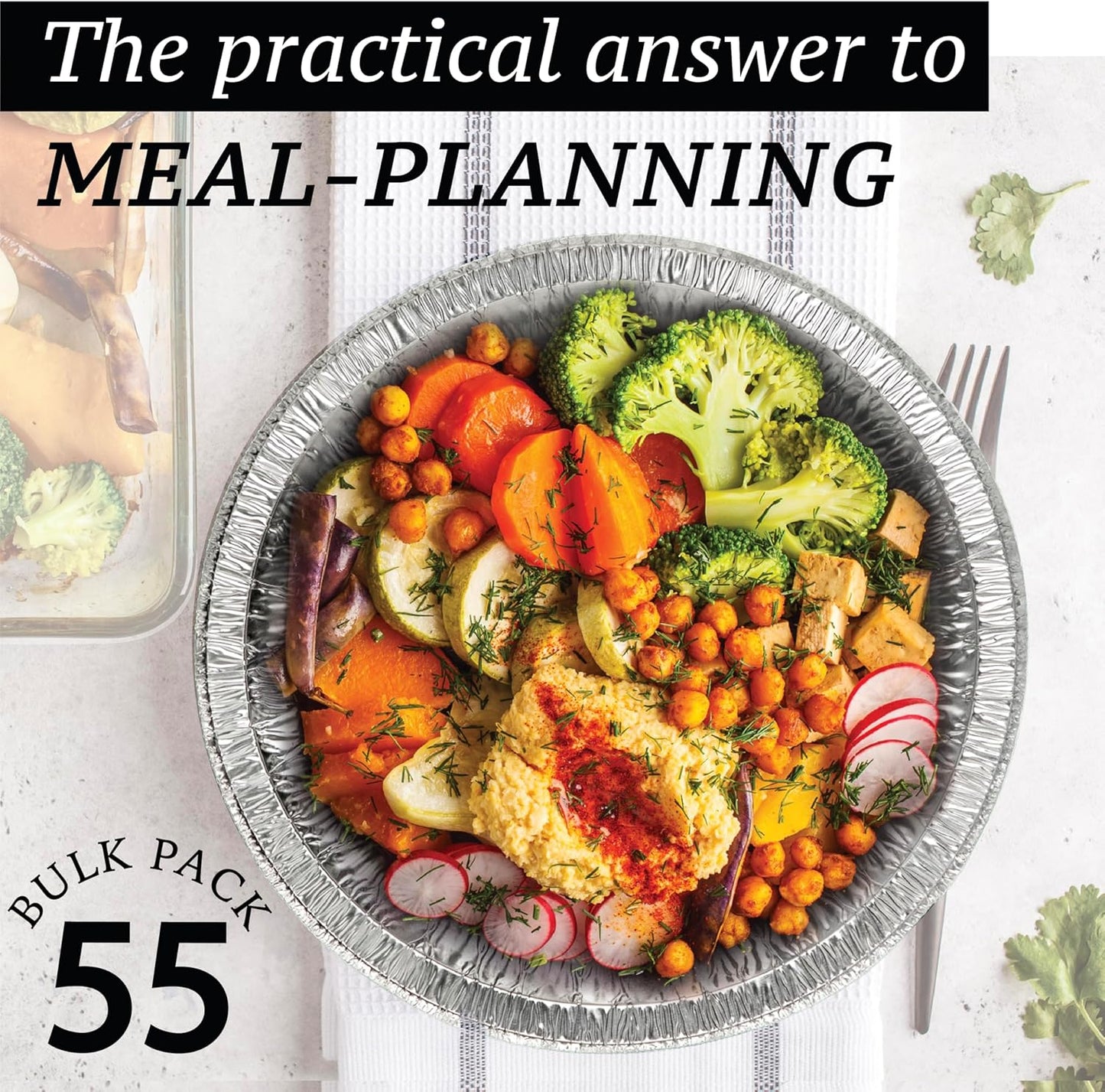 55 Pack 7" Round Aluminum Foil Pans with Clear Lids - Freezer & Oven Safe Disposable Pans for Baking, Takeout, Air Fryer - Spare Essentials