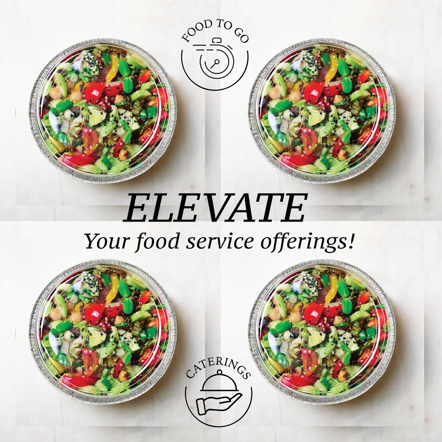 55 Pack 7" Round Aluminum Foil Pans with Clear Lids - Freezer & Oven Safe Disposable Pans for Baking, Takeout, Air Fryer - Spare Essentials