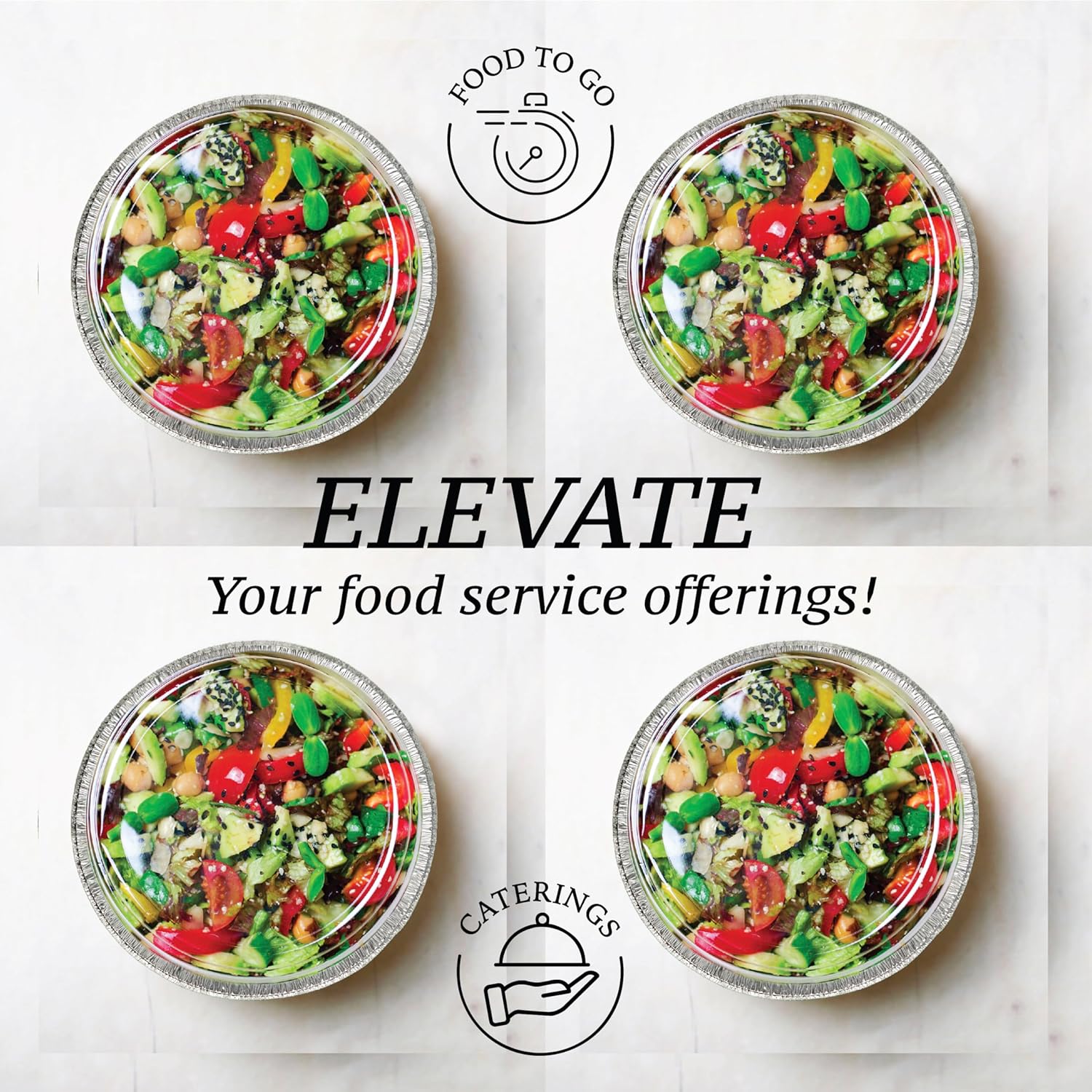 55 Pack 7" Round Aluminum Foil Pans with Clear Lids - Freezer & Oven Safe Disposable Pans for Baking, Takeout, Air Fryer - Spare Essentials