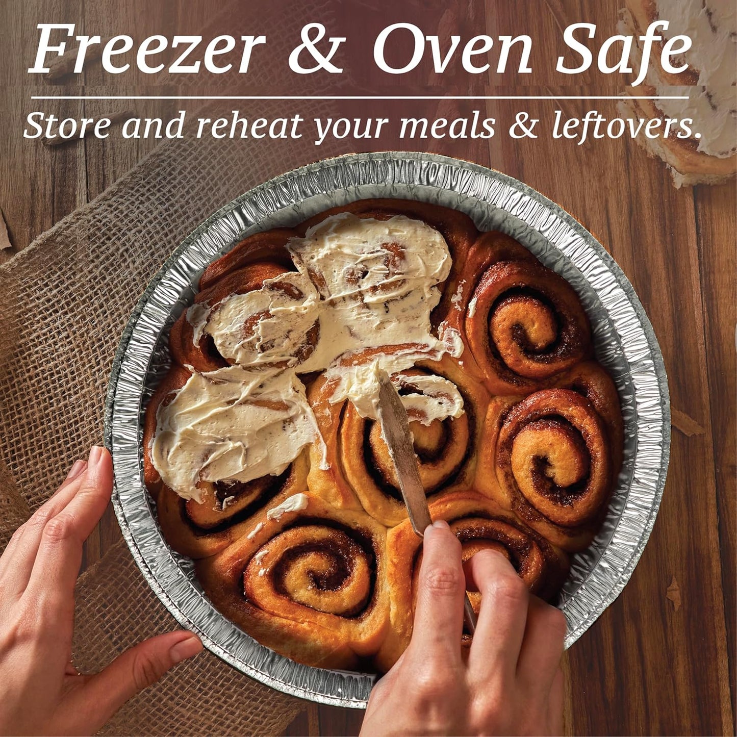 55 Pack 7" Round Aluminum Foil Pans with Clear Lids - Freezer & Oven Safe Disposable Pans for Baking, Takeout, Air Fryer - Spare Essentials