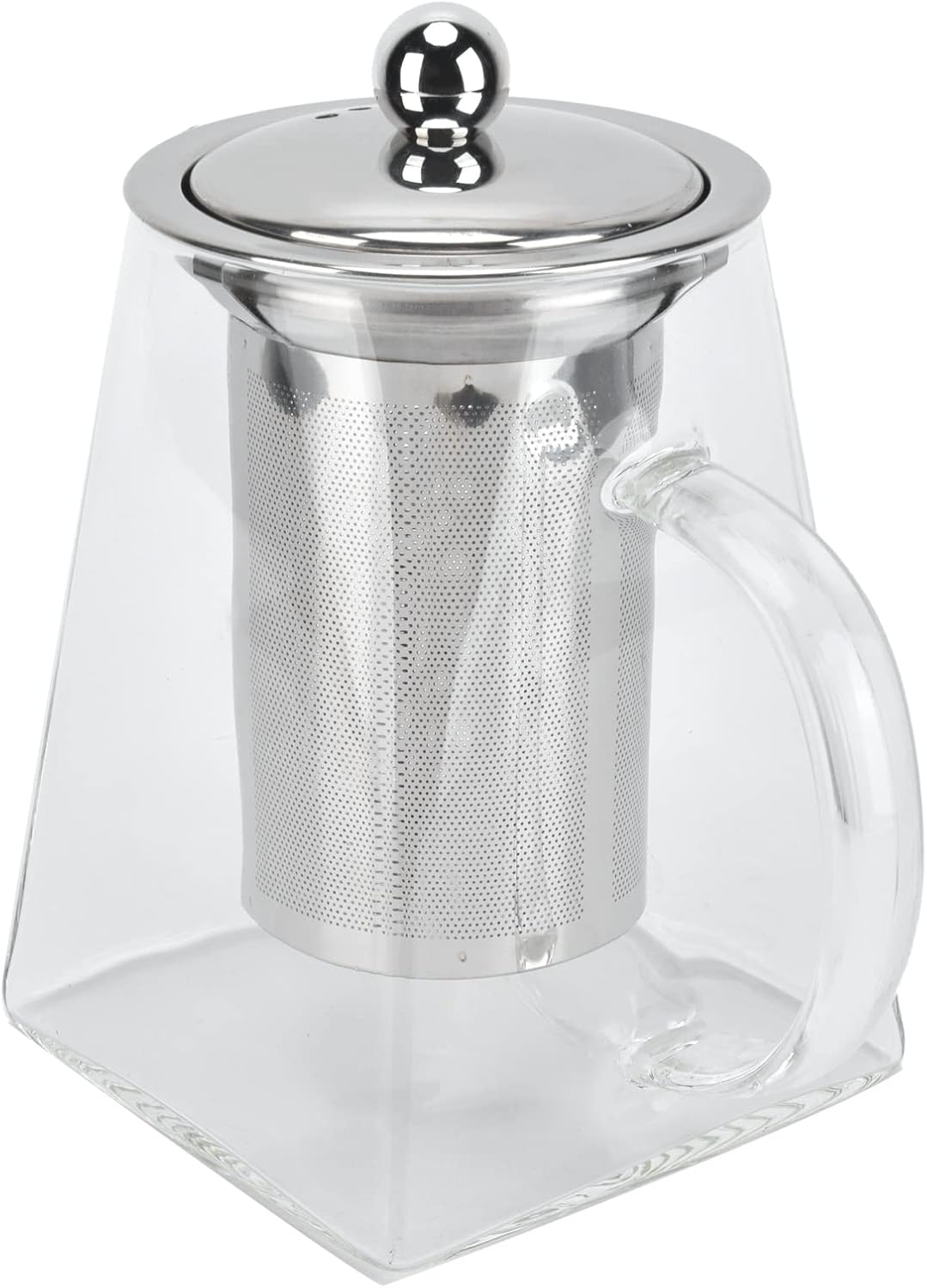 550ml Glass Teapot with Removable Stainless Steel Kettle - Durable and Stylish Tea Pot for Home and Office