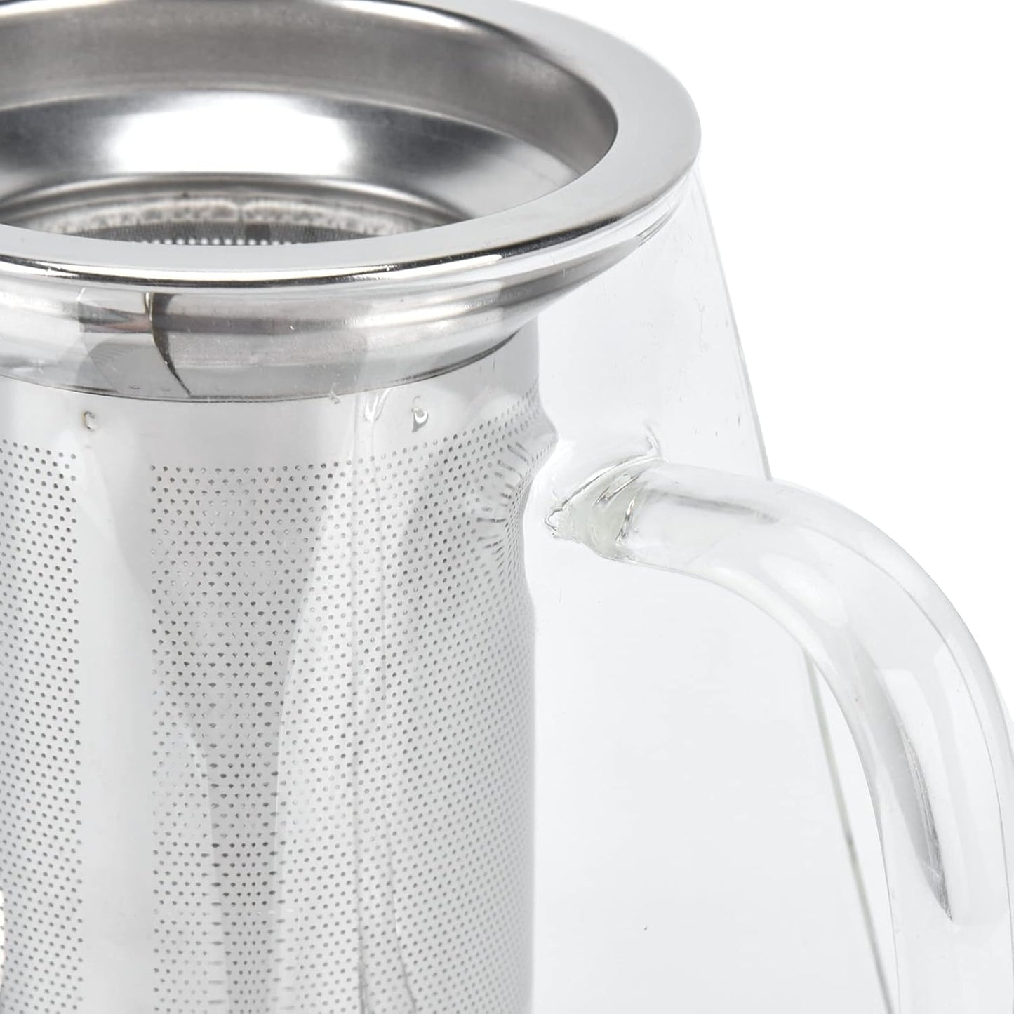 550ml Glass Teapot with Removable Stainless Steel Kettle - Durable and Stylish Tea Pot for Home and Office