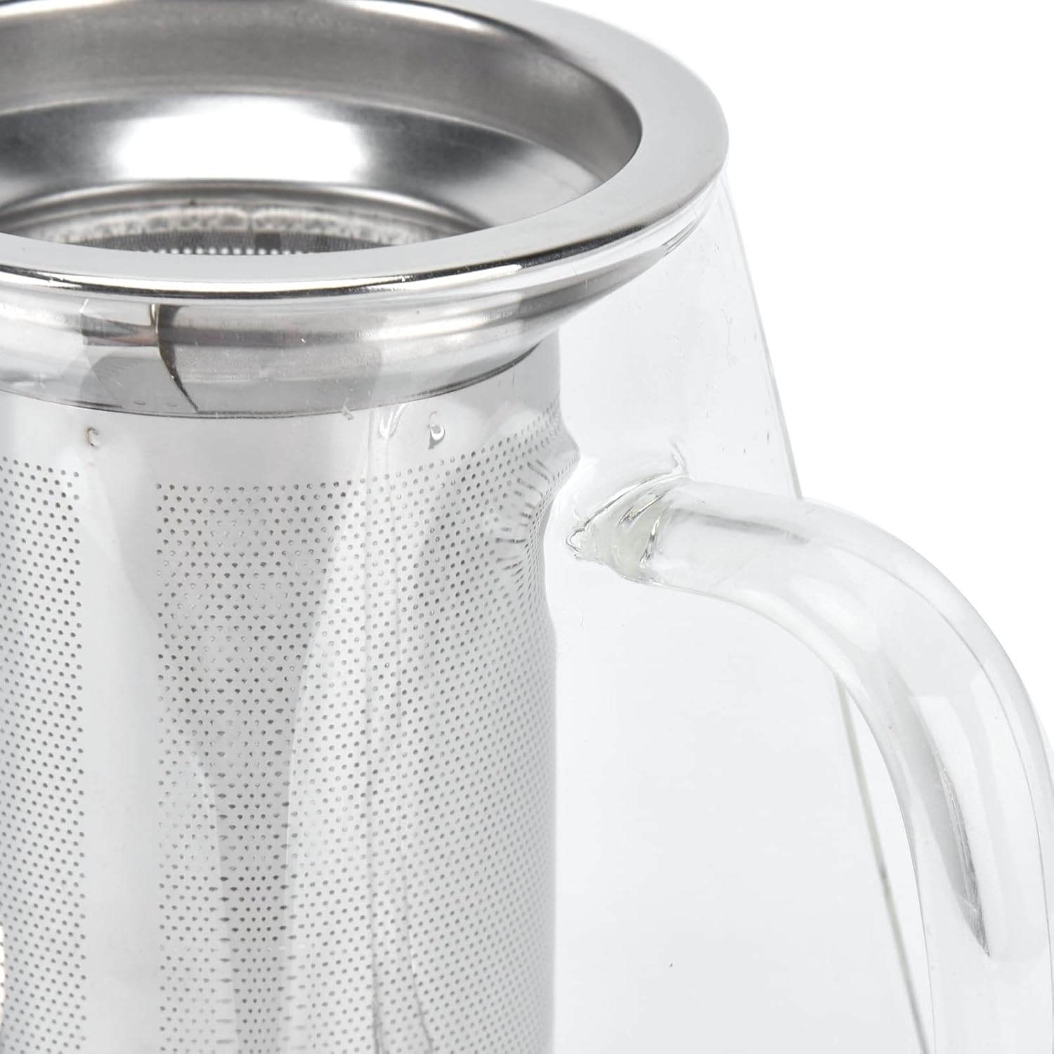 550ml Glass Teapot with Removable Stainless Steel Kettle - Durable and Stylish Tea Pot for Home and Office