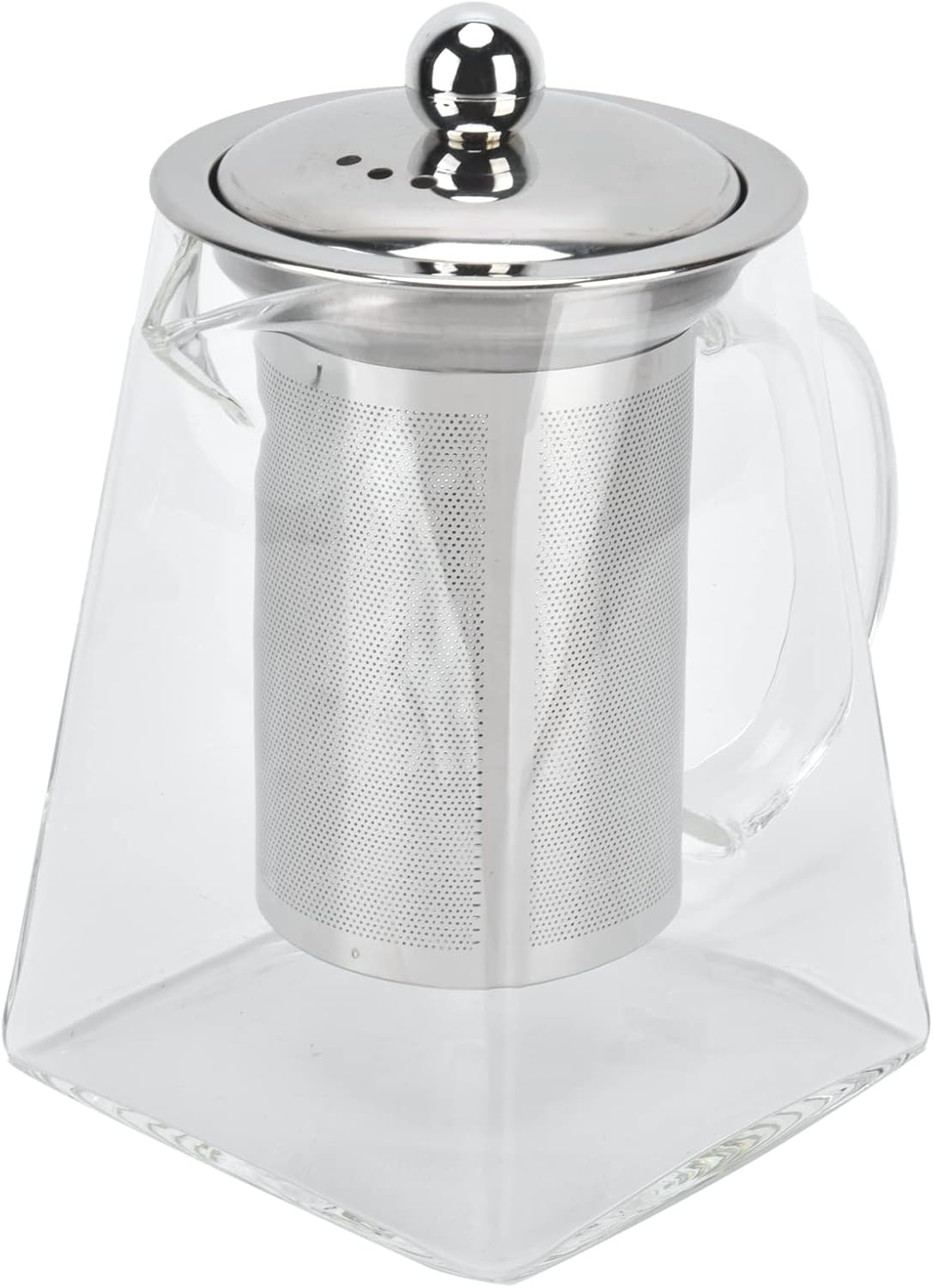 550ml Glass Teapot with Removable Stainless Steel Kettle - Durable and Stylish Tea Pot for Home and Office