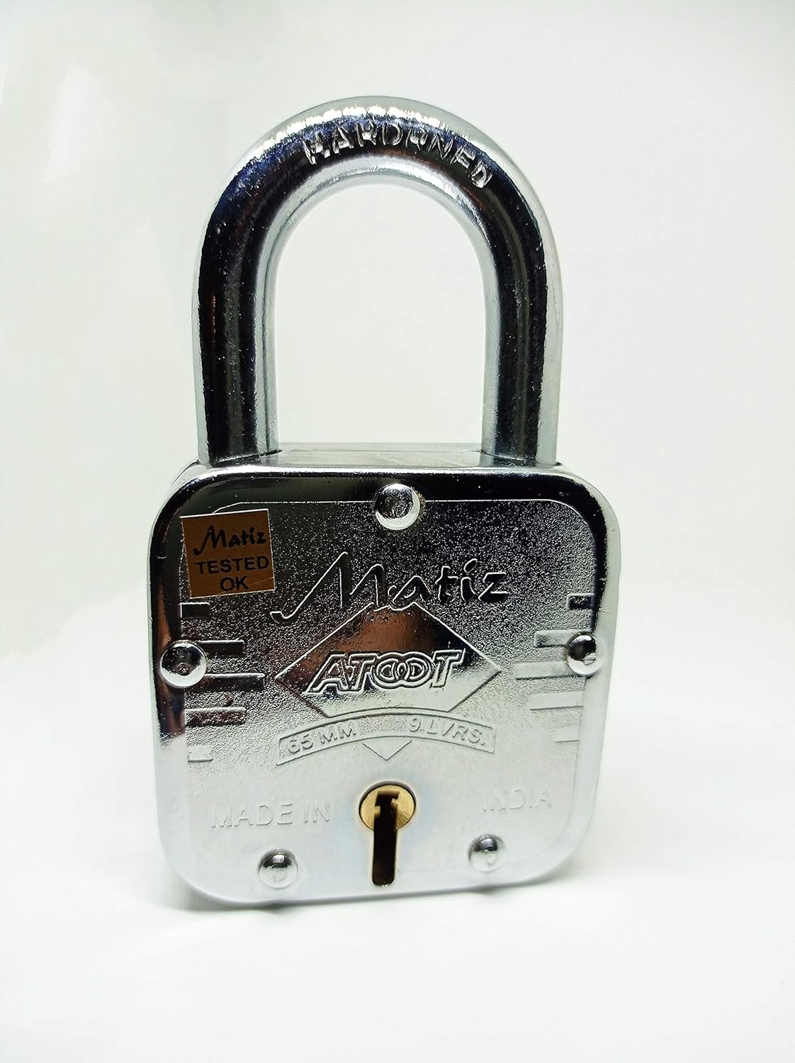 55mm Cliffside All Weather Solid Stainless Steel Padlock with Hardened Steel Double Lock - Silver
