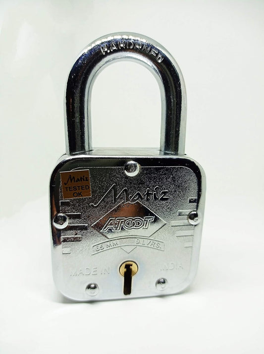 55mm Cliffside All Weather Solid Stainless Steel Padlock with Hardened Steel Double Lock - Silver