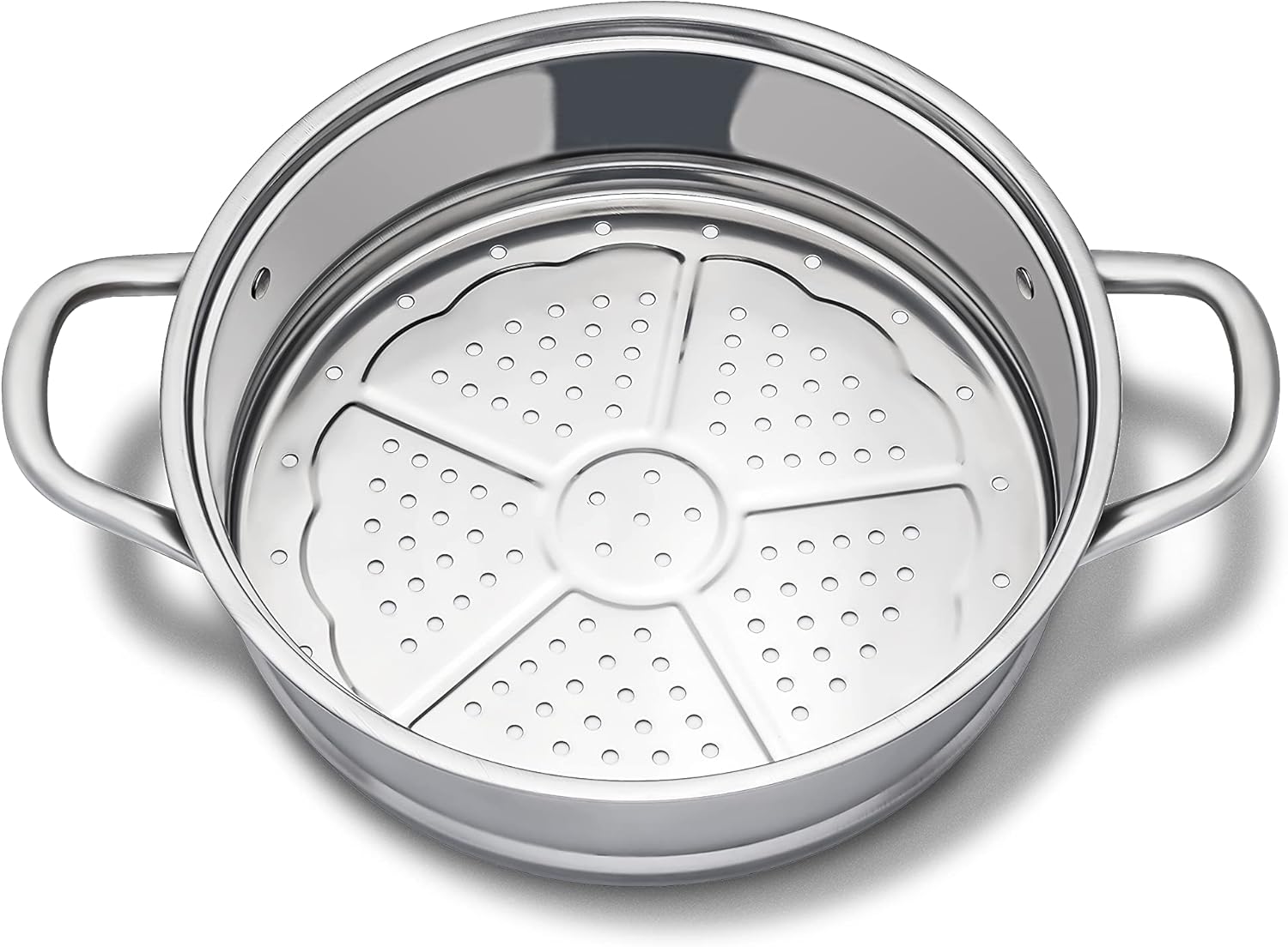 5.8-Quart Stainless Steel 3-Piece Pasta Steamer Set with Tempered Glass Lid - Dishwasher Safe