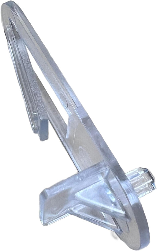 5mm Locking Shelf Support Clips for 5/8" Thick Shelves - 10 Clear Plastic Clips - E.H.C.
