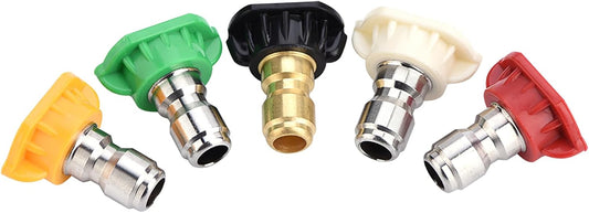 5pcs 4000 PSI Pressure Washer Spray Nozzles Set with Variety Degrees for Quick Connect - HAOHIZE