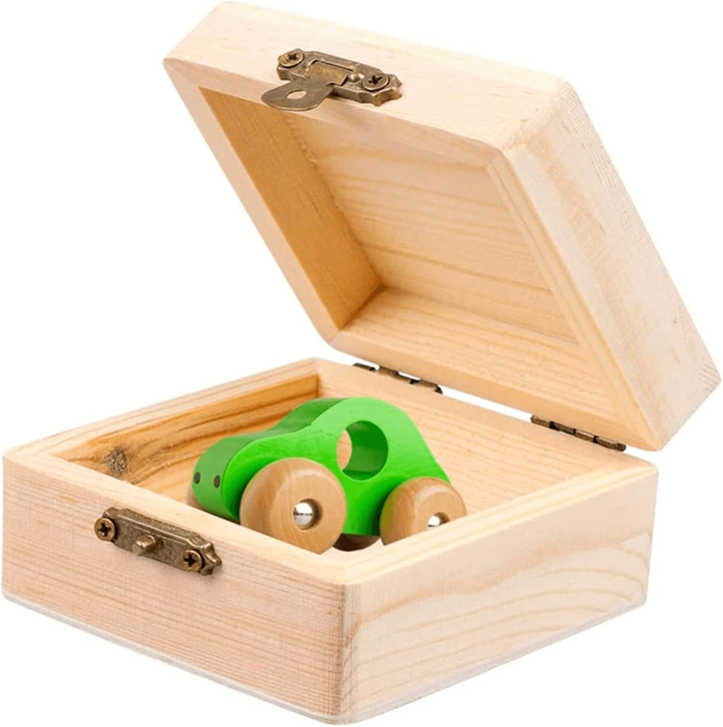 5Pcs Retro Decorative Cabinet Jewelry Box Hasps with 10Pcs Bronze Hinges and 60 Screws