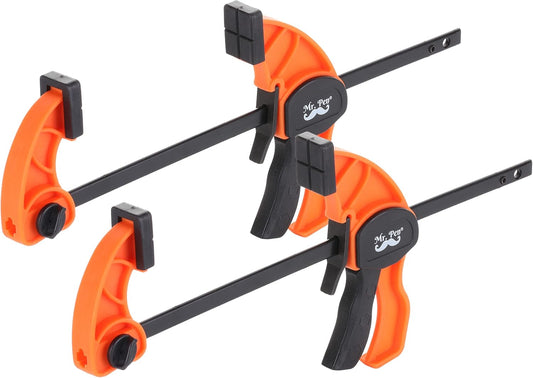 6" Bar Clamps for Woodworking - 2 Pack of Quick Grip Clamp Spreaders