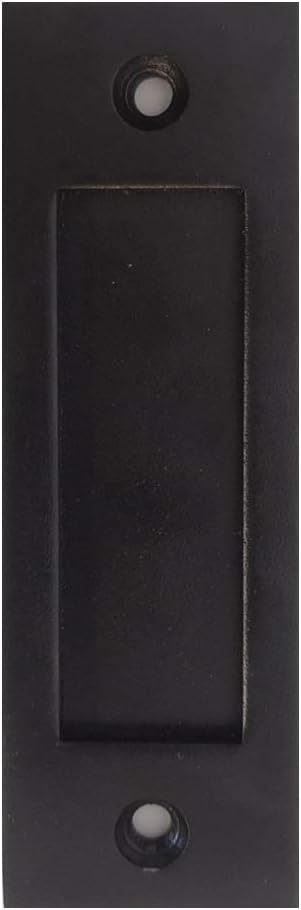 6" Black Sliding Barn Door Finger Pull Set - Heavy Duty Modern Invisible Handle - Easy Installation