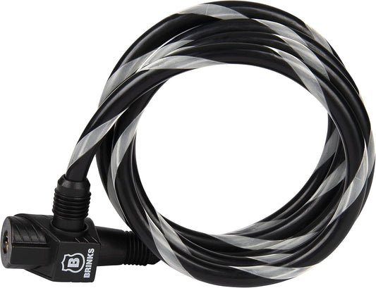 6-Foot Heavy Duty Flexible Steel Loop Cable with Keyed Locking Mechanism and Corrosion-Resistant Vinyl Wrap by BRINKS