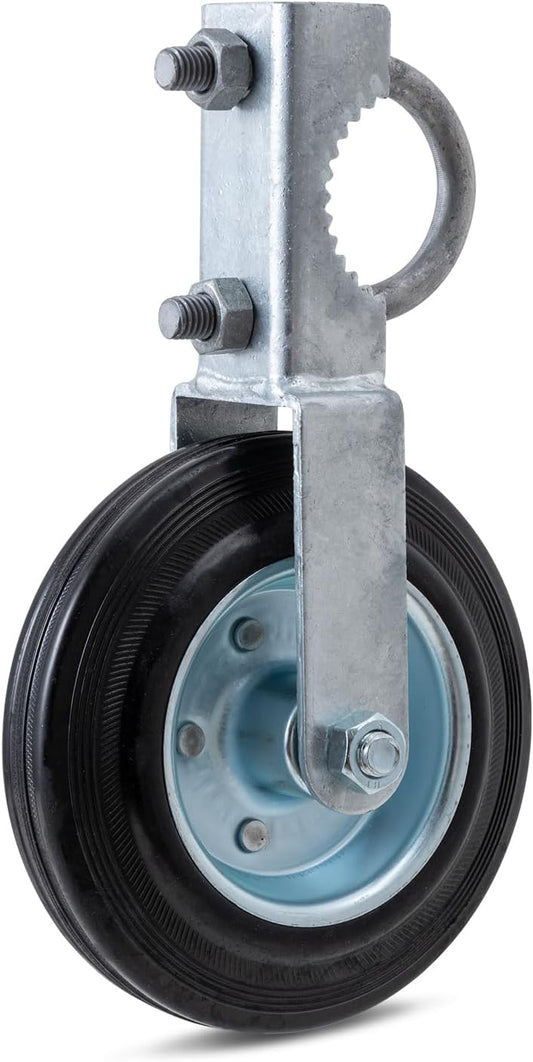 6" Heavy Duty Gate Wheel for Metal Tube Gates - Fits 1-5/8" to 2" Frames - Ideal for Swing Chain Link Fences - 1 Piece