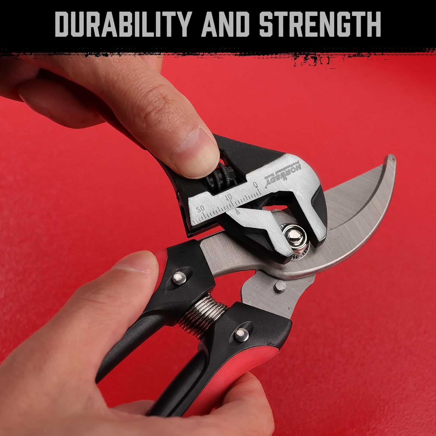 6" HORUSDY Adjustable Wrench Pipe Spanner with Wide Jaw, Black Oxide Finish, Cushion Grip, Metric & SAE Scales, CR-V Steel - Ideal for Professionals
