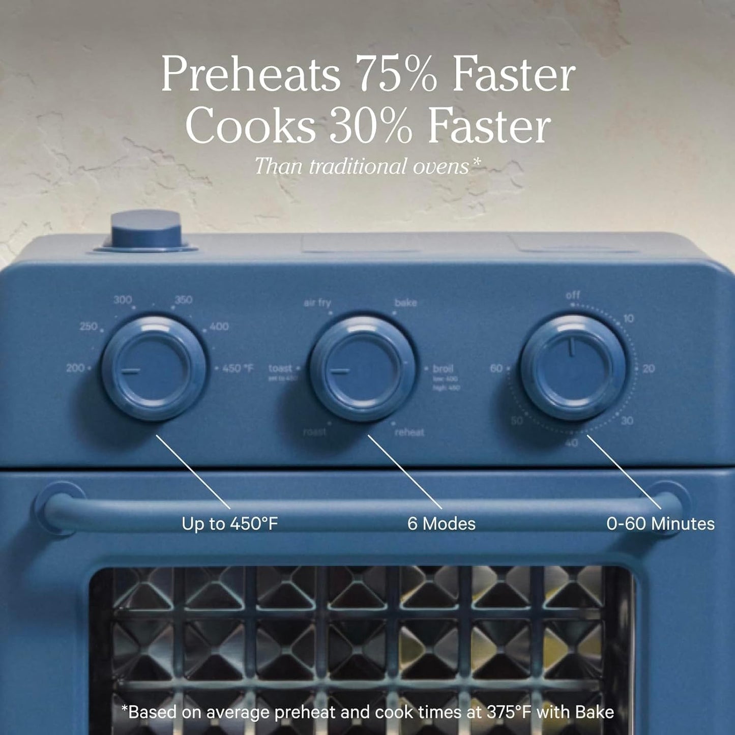 6-in-1 Air Fryer & Toaster Oven with Steam Infusion - Compact, Fast Preheat, Multifunctional