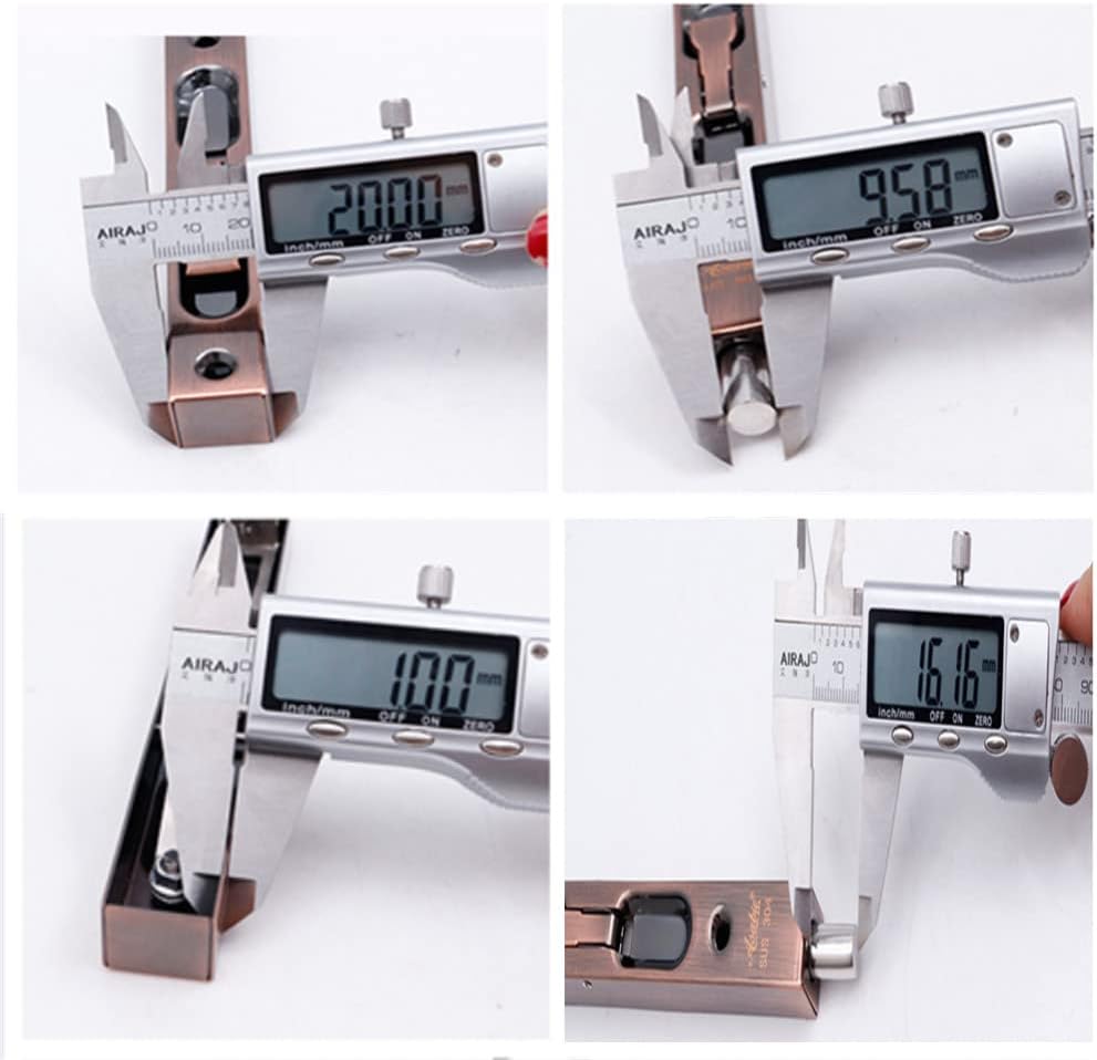 6 inch 304 Stainless Steel Hidden Latch & Bolt for Security Doors - Double Door Lever Action Flush Bolt - French Door Slide Bolt Lock - Silver (2 Pack)