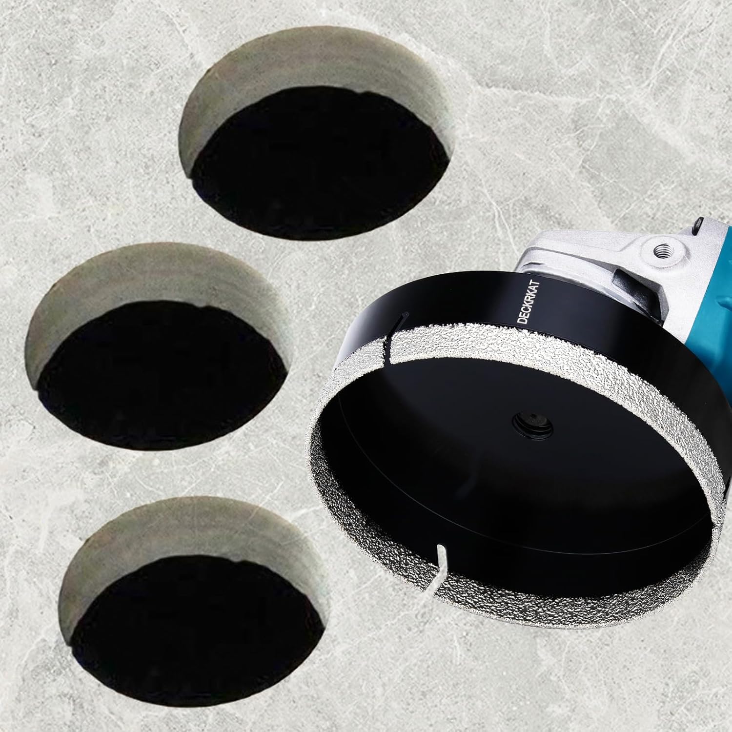 6 Inch Diamond Hole Saw Drill Bit for Granite Marble Ceramic Glass Porcelain Quartz Tiles - 152mm Core Drill Bit with 5/8-11 Thread