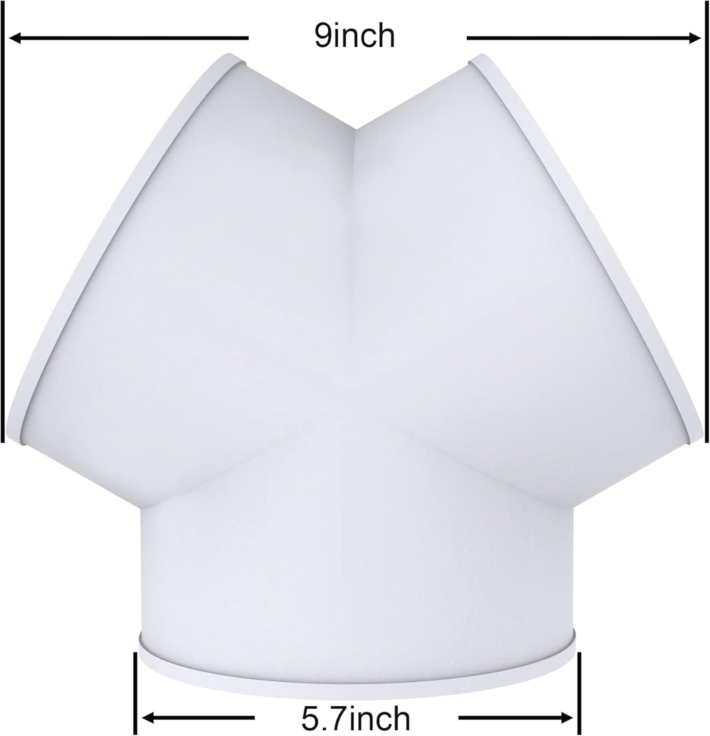 6 Inch Duct Splitter for Exhaust Fan Dryer Vent Hose, Y Shape, 3 Way Duct Connector