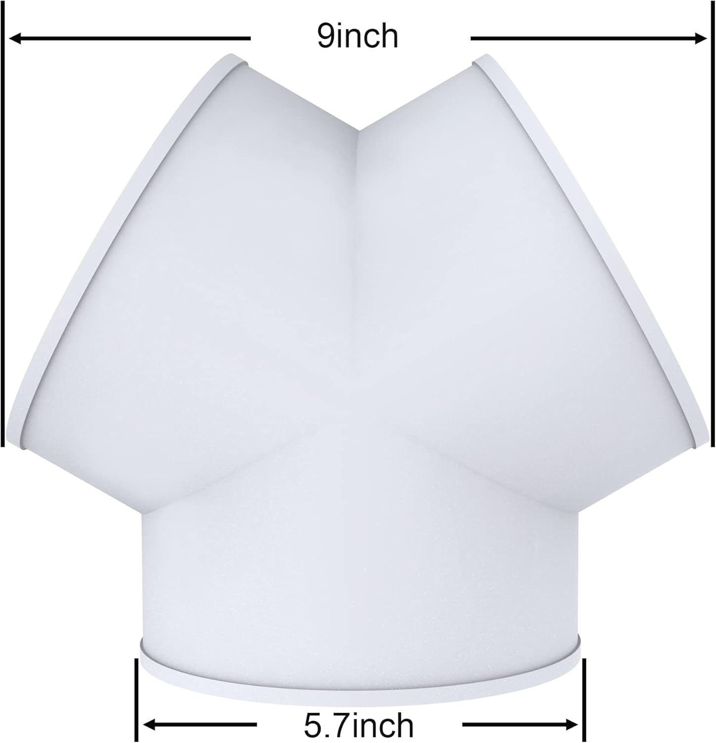 6 Inch Duct Splitter for Exhaust Fan Dryer Vent Hose, Y Shape, 3 Way Duct Connector