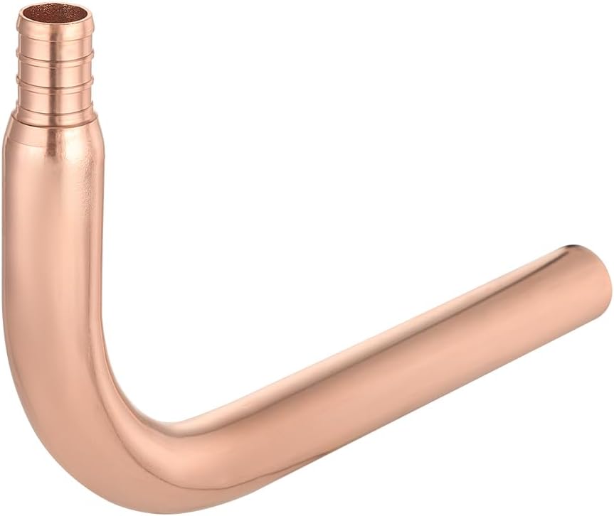 6-inch EFIELD PEX Copper Stub Out Elbow with 1/2" Barb Crimp - ASTM F1807 Compliant - 6 Inch Length
