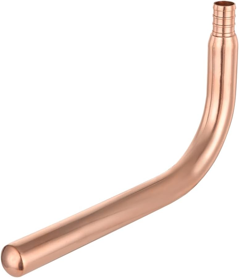 6-inch EFIELD PEX Copper Stub Out Elbow with 1/2" Barb Crimp - ASTM F1807 Compliant - 6 Inch Length