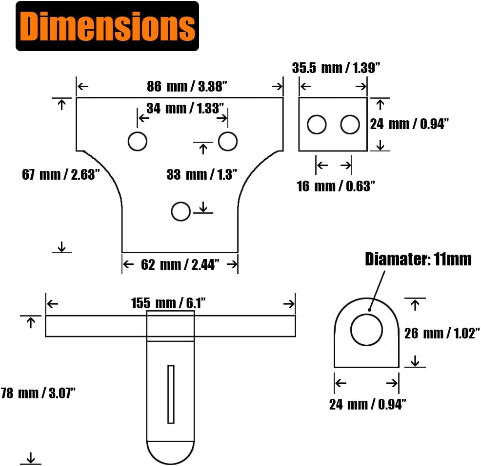 6 Inch Thickening Stainless Steel Sliding Bolt Gate Latch with Padlock Hole - Brushed Finish - WildKart