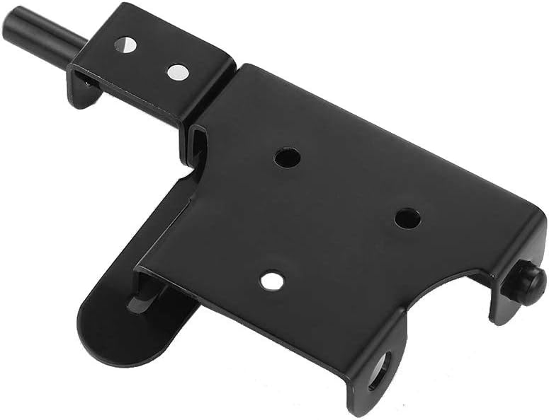 6 Inch WANLIAN Sliding Bolt Gate Latch in Black Stainless Steel with Padlock Hole - Durable Interior Door Latches