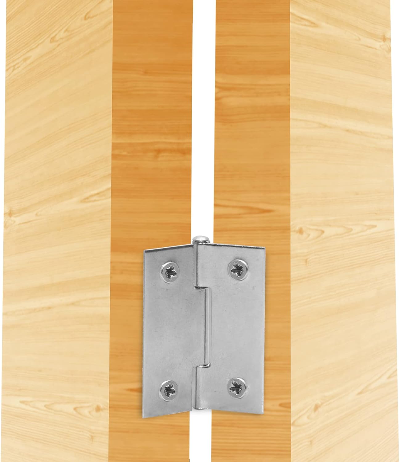 6-Pack 1.5" Mini Butt Hinges - 304 Stainless Steel Craft Hinges with Mounting Screws for Cabinets, Gates, Drawers