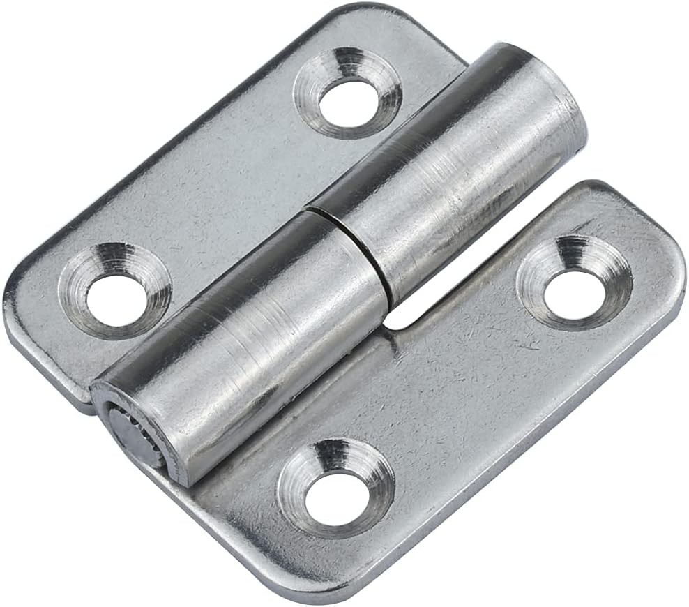 6 Pack 1.5" Small Slip Joint Flag Hinges, Detachable Door Hinges, Stainless Steel - Right Handed
