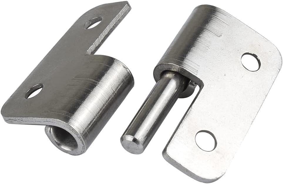 6 Pack 1.5" Small Slip Joint Flag Hinges, Detachable Door Hinges, Stainless Steel - Right Handed