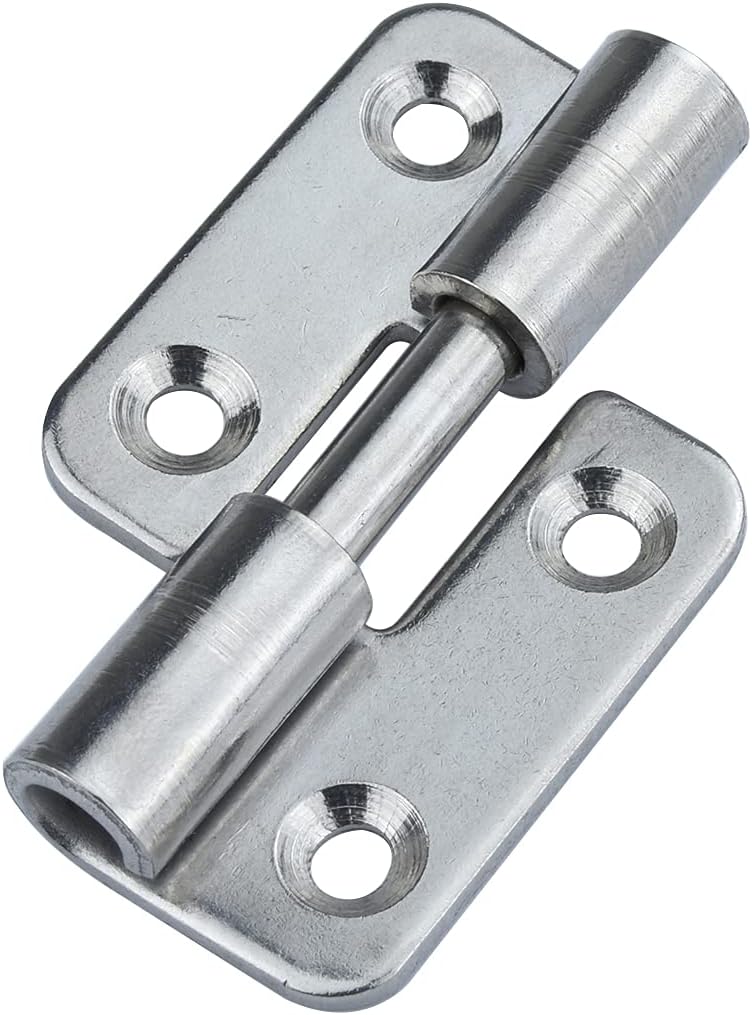 6 Pack 1.5" Small Slip Joint Flag Hinges, Detachable Door Hinges, Stainless Steel - Right Handed