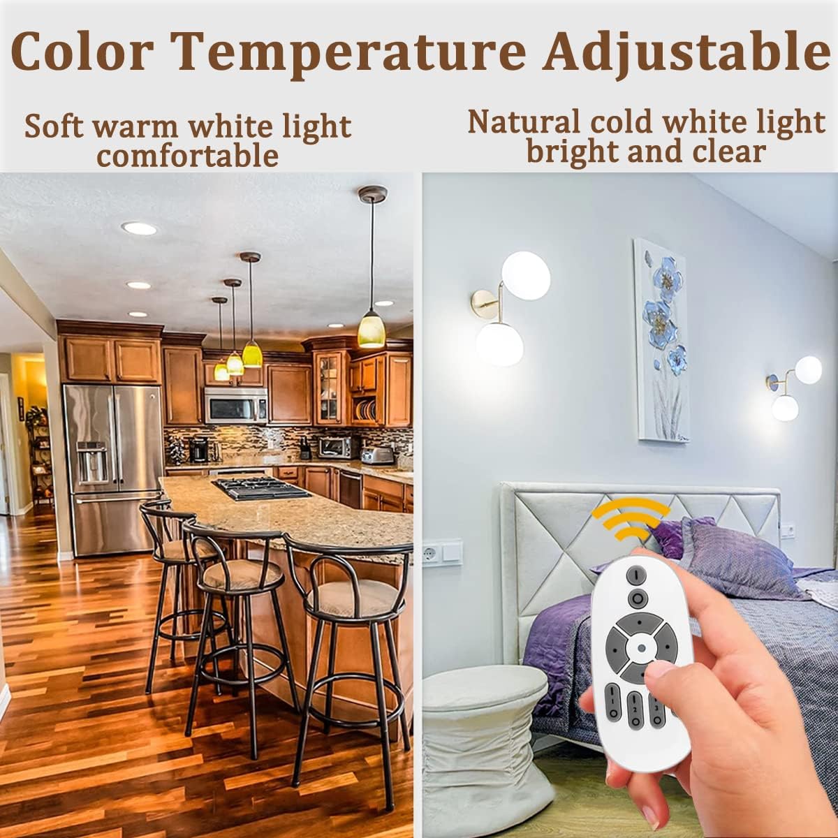 6-Pack Acidea Smart LED Chandelier Bulbs - Dimmable C35 Filament Bulb with Remote Control - 40W Equivalent E26 Base - Adjustable Brightness & Color Temp - 95+ CRI