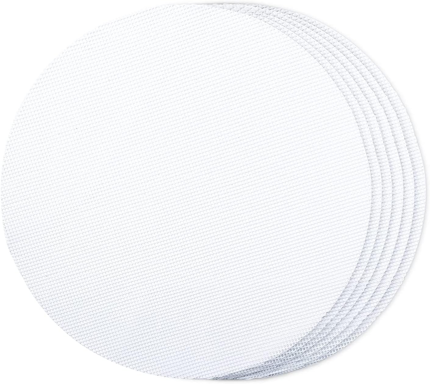 6 Pack Bamboo Steamer Liners, 12.6" Non-Stick Silicone Mesh, Reusable Round Dumpling Pad