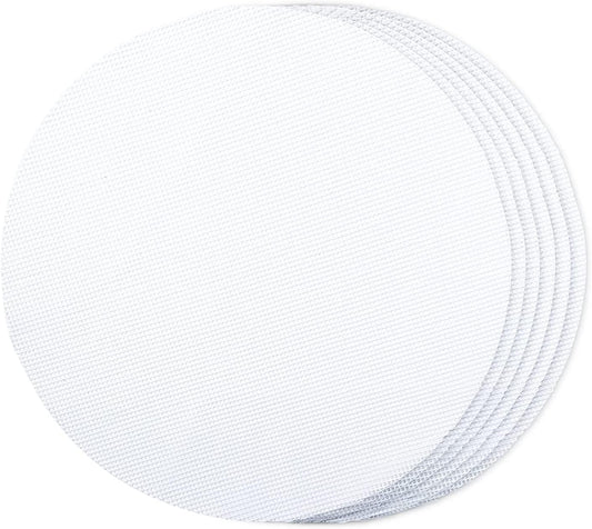 6 Pack Bamboo Steamer Liners, 12.6" Non-Stick Silicone Mesh, Reusable Round Dumpling Pad