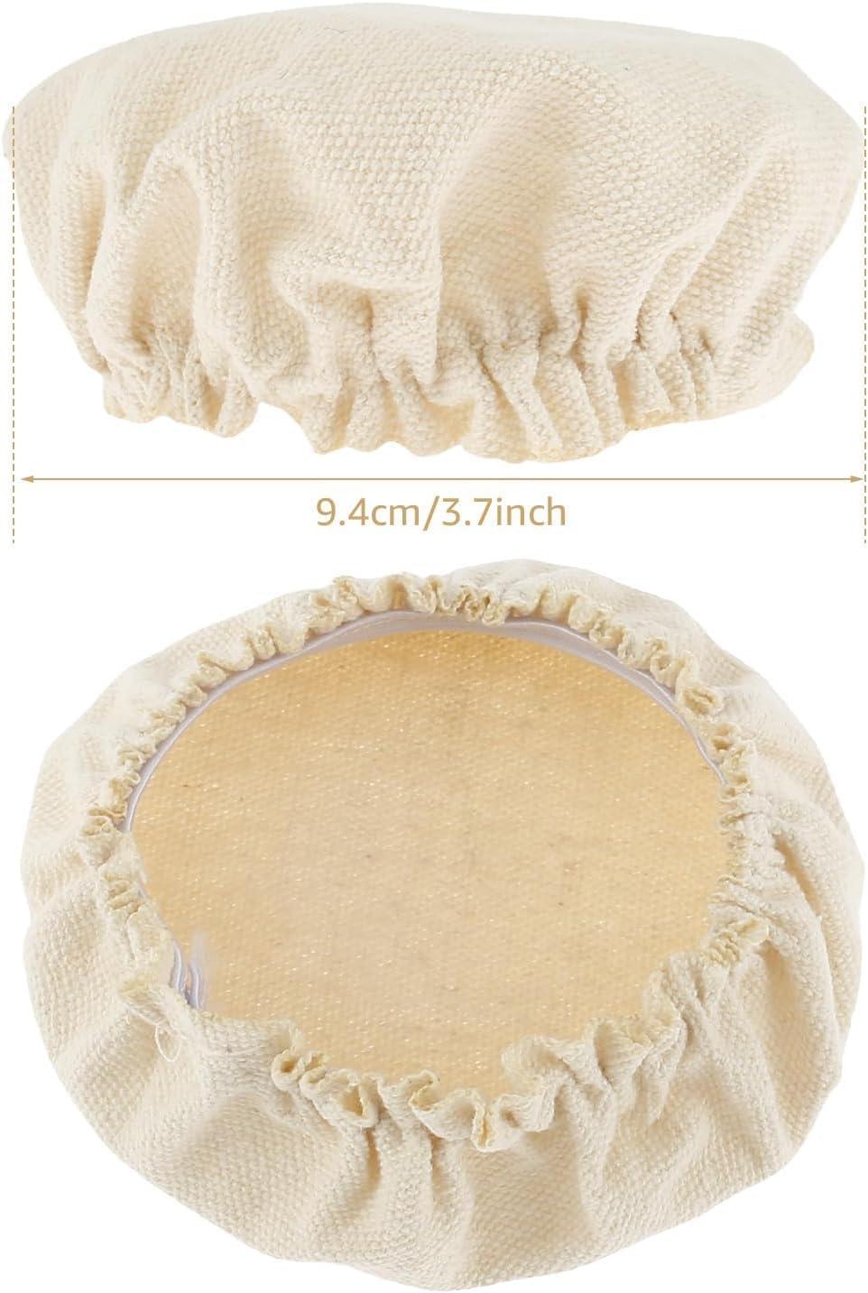6 Pack Cotton Linen Sourdough Starter Jar Covers - Elastic Cloth Covers for 3-4 inch Jars - Bread Fermentation Cover Kit with Replacement Covers for Canning Lids