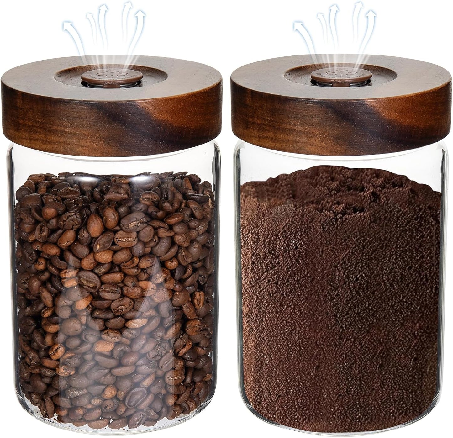 6 Pack Foyofly Wide Mouth Glass Jars with Lids for Fermenting and Preserving (30oz/900ml) - Airtight Canning Jars