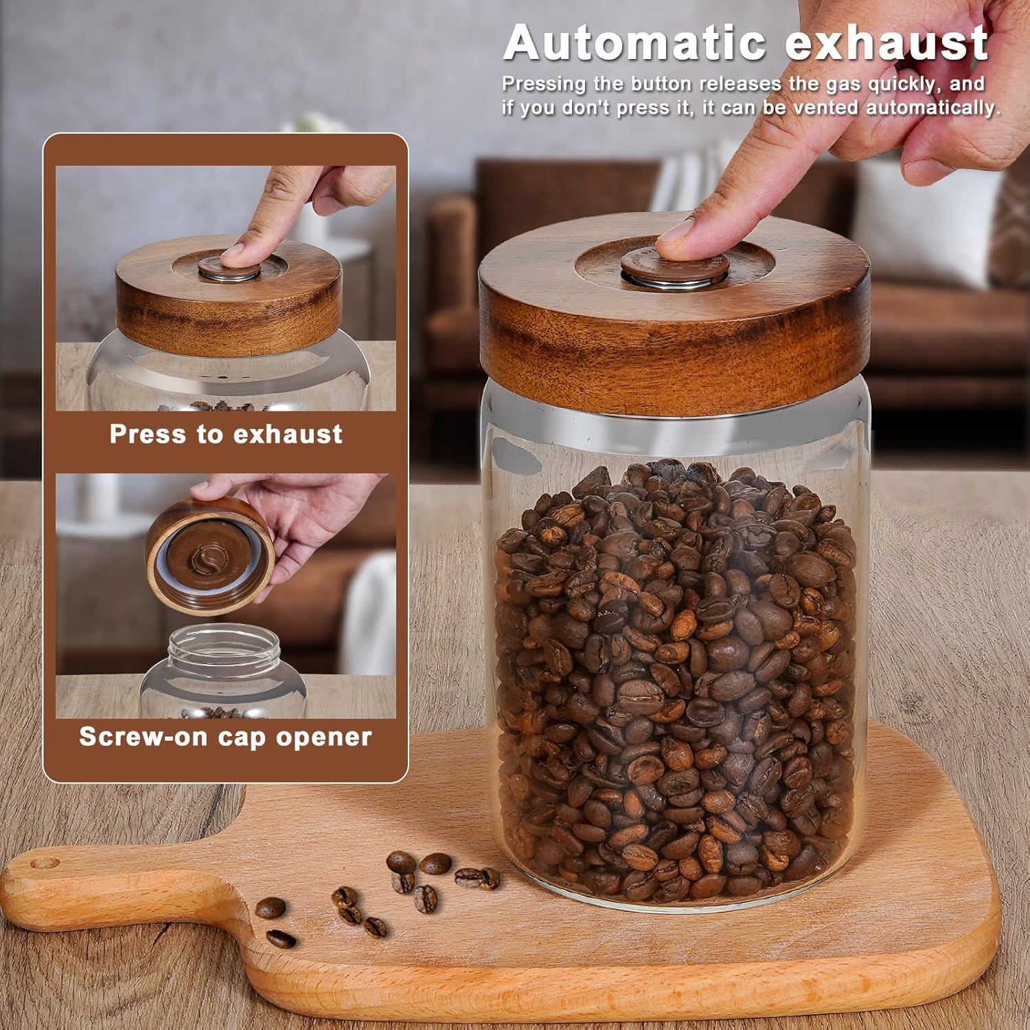 6 Pack Foyofly Wide Mouth Glass Jars with Lids for Fermenting and Preserving (30oz/900ml) - Airtight Canning Jars